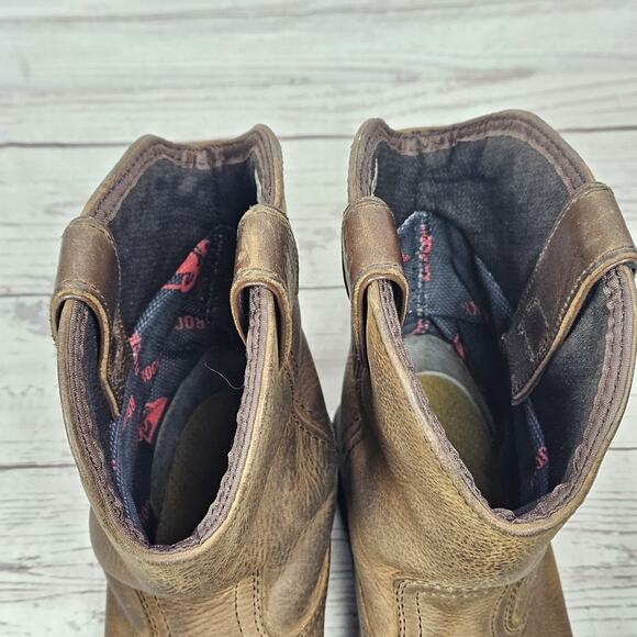 Rocky Kid's WP Waterproof Western Boot for Boys & Girls Brown Leather Size 2.5M - Picture 6 of 7